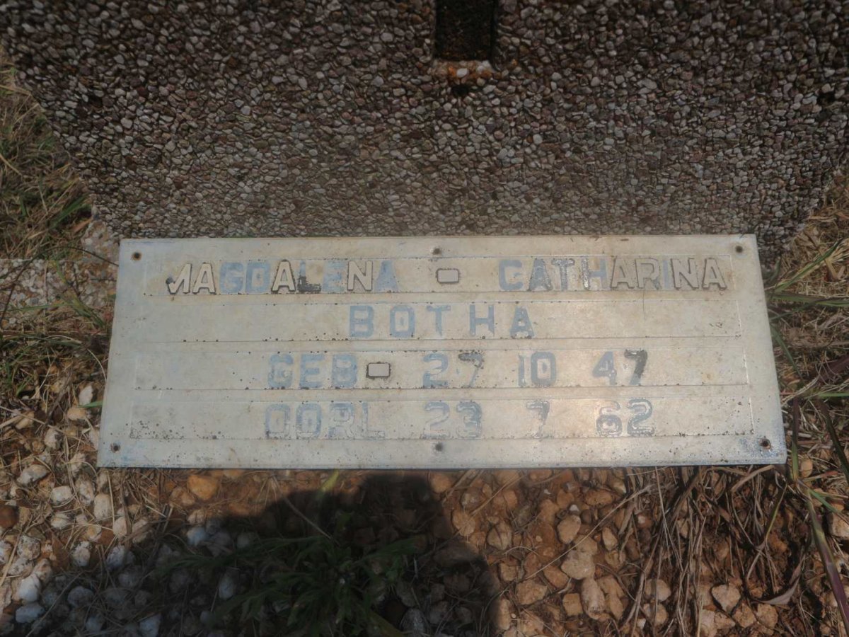 BOTHA Magdalena Catharina 1947-1962