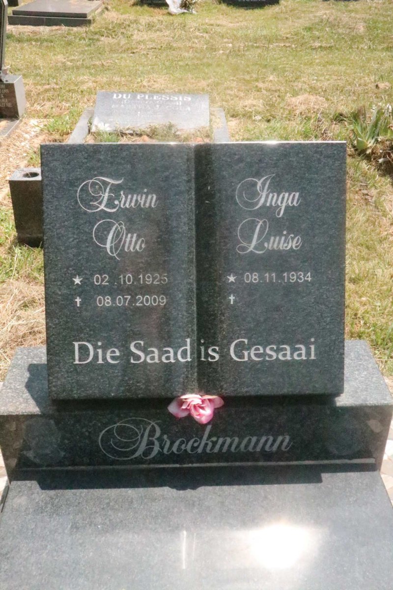 BROCKMANN Erwin Otto 1925-2009 &amp; Inga Luise 1934-