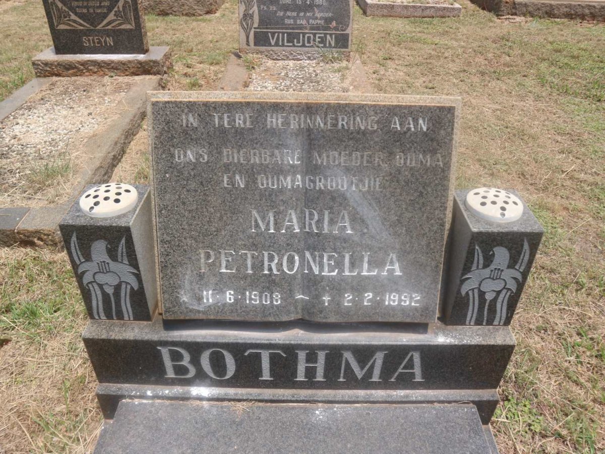 BOTHMA Maria Petronella 1908-1992