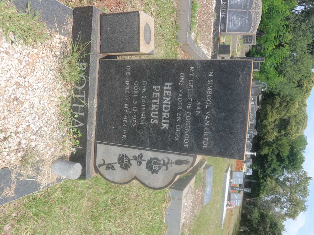 BOTHA Hendrik Petrus 1904-1973