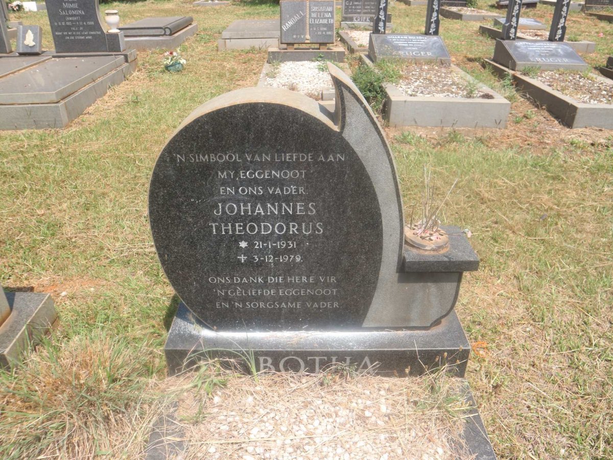 BOTHA Johannes Theodorus 1931-1979