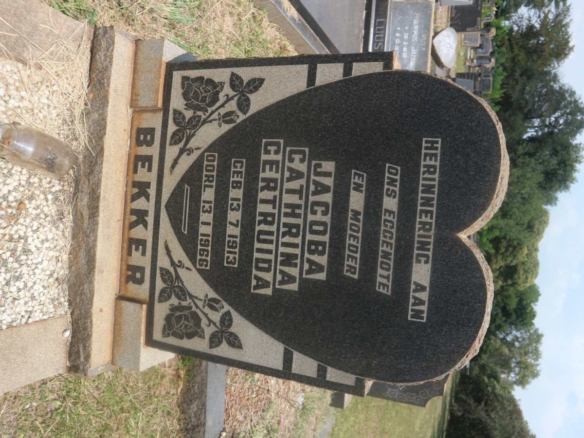 BEKKER Jacoba Cathrina Gertruida 1913-1966