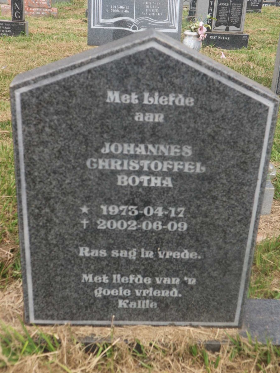 BOTHA Johannes Christoffel 1973-2002