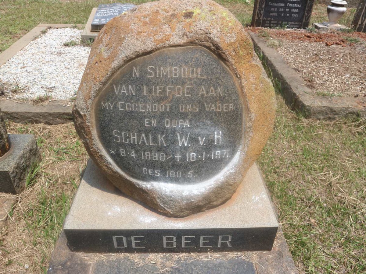 BEER Schalk W. v.H., de 1898-1971