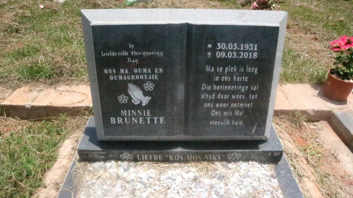 BRUNETTE Minnie 1931-2018