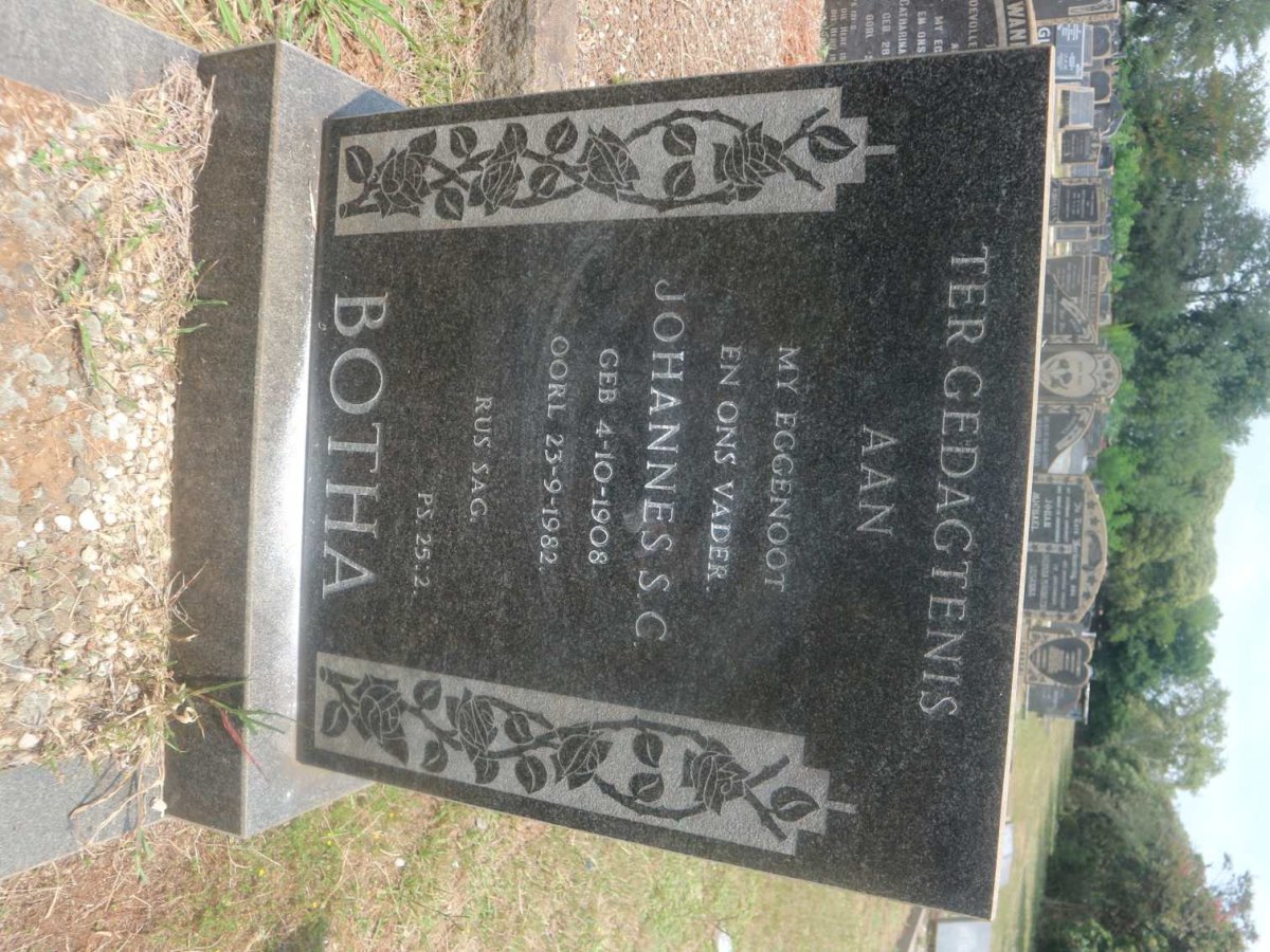 BOTHA Johannes S.C. 1908-1982