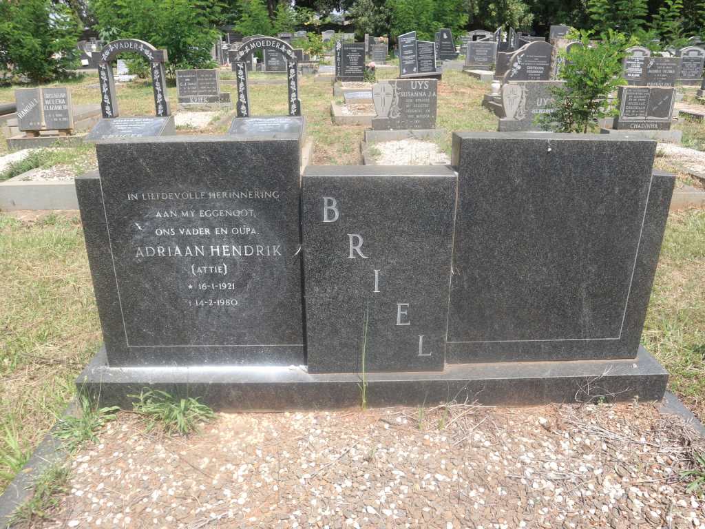 BRIEL Adriaan Hendrik 1921-1980