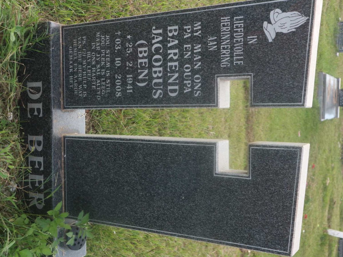 BEER Barend Jacobus, de 1941-2008