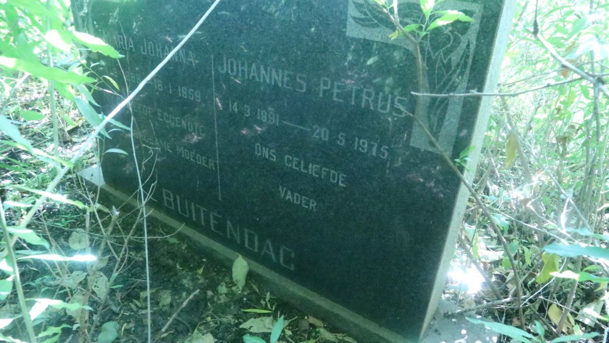 BUITENDAG Johannes Petrus 1891-1975 &amp; Maria Johanna 1896-1959