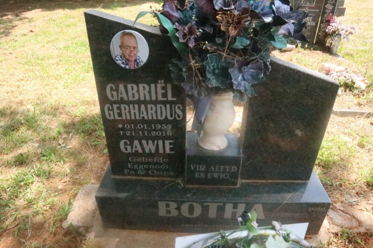 BOTHA Gabriel Gerhardus 1953-2016