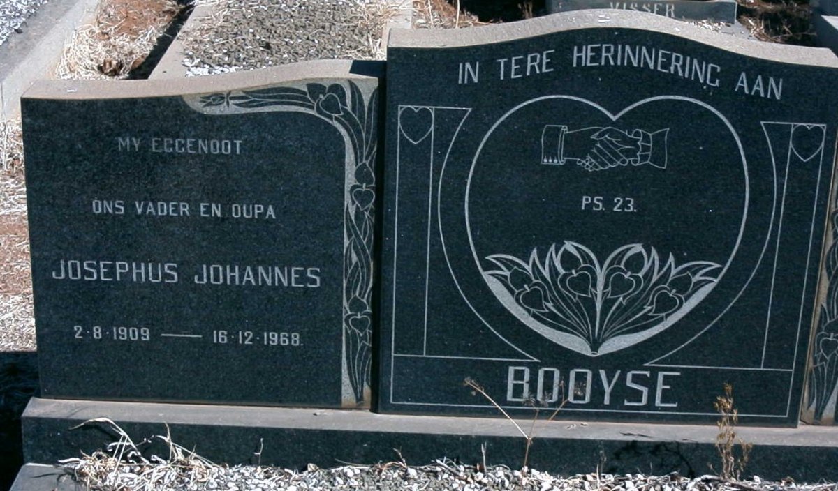 BOOYSE Josephus Johannes 1909-1968