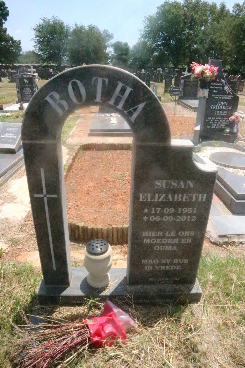 BOTHA Susan Elizabeth 1951-2012