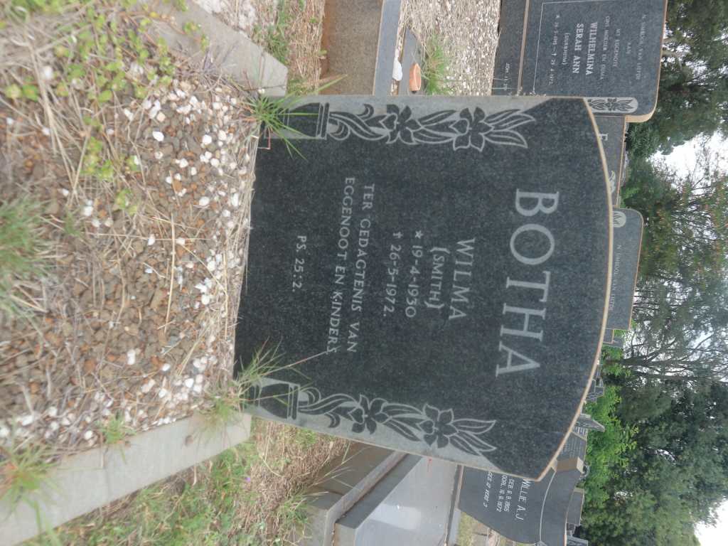 BOTHA Wilma nee SMITH 1930-1972