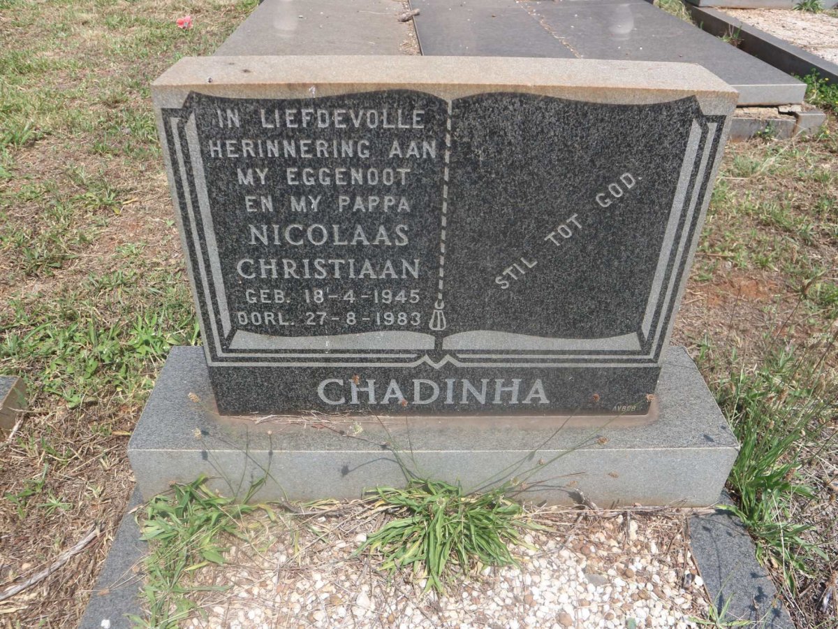 CHADINHA Nicolaas Christiaan 1945-1983