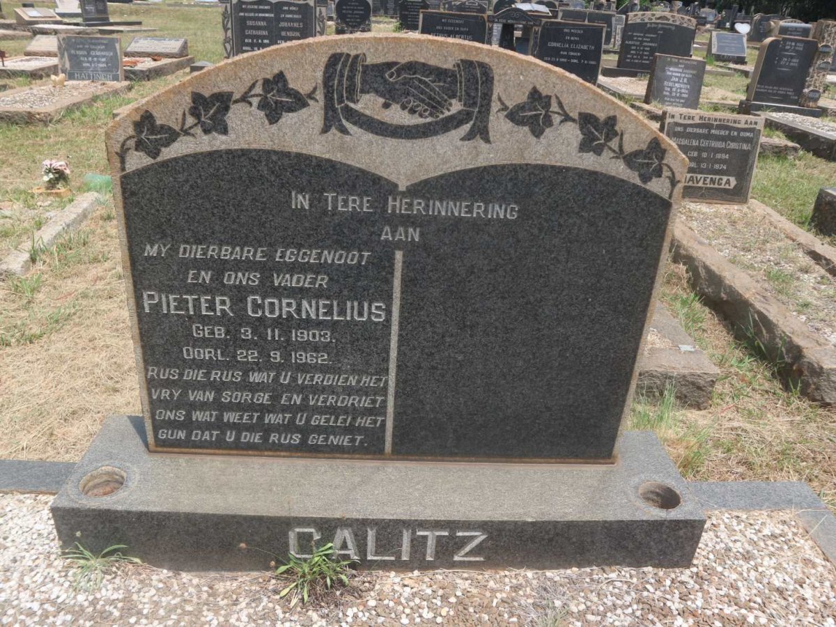 CALITZ Pieter Cornelius 1903-1962
