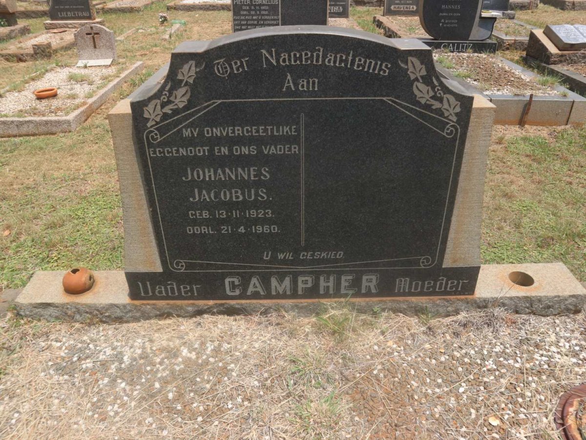CAMPHER Johannes Jacobus 1923-1960