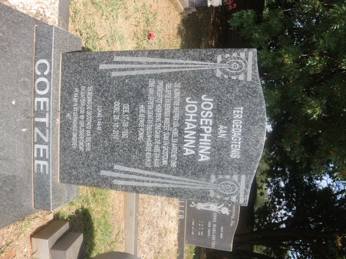 COETZEE Josephina Johanna 1930-2010