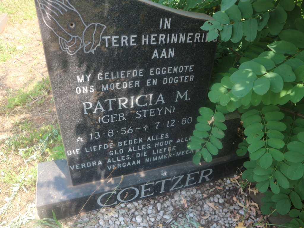 COETZER Patricia M. nee STEYN 1956-1980