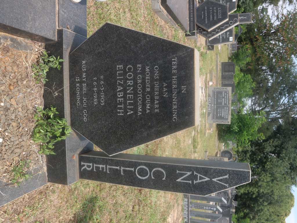 COLLER Cornelia Elizabeth, van 1905-1989