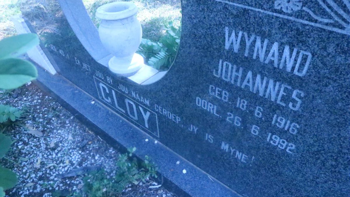 CLOY Wynand Johannes 1916-1992 &amp; Susara Johanna 1922-1990