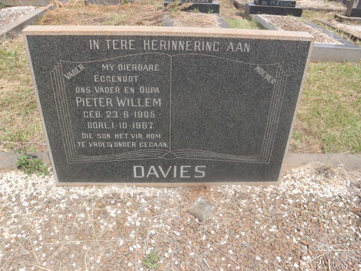 DAVIES Pieter Willem 1905-1967