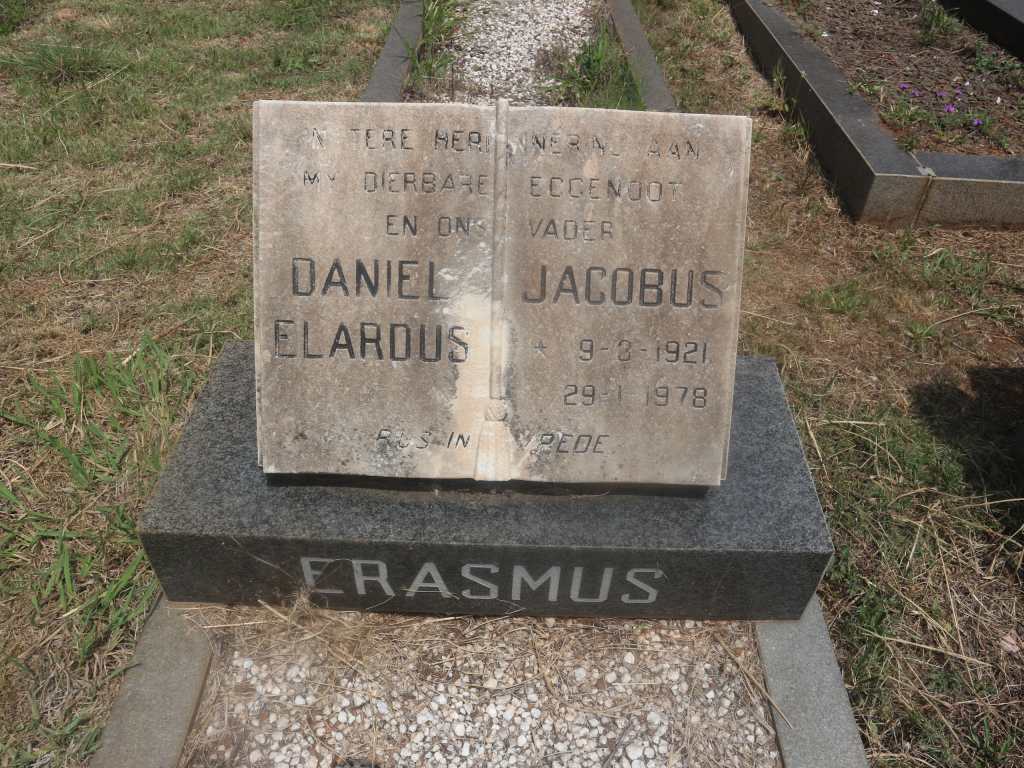 ERASMUS Daniel Jacobus Elardus 1921-1978