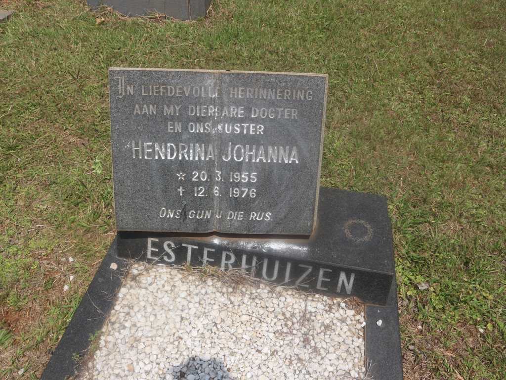 ESTERHUIZEN Hendrina Johanna 1955-1976