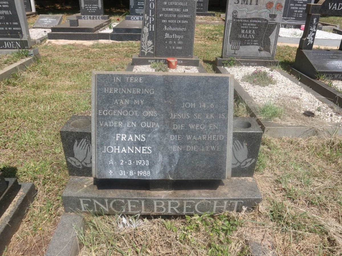 ENGELBRECHT Frans Johannes 1933-1988