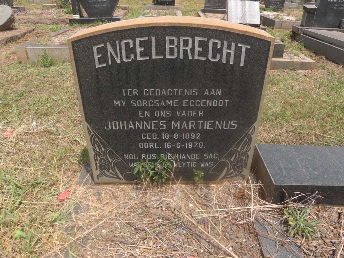 ENGELBRECHT Johannes Martienus 1892-1970