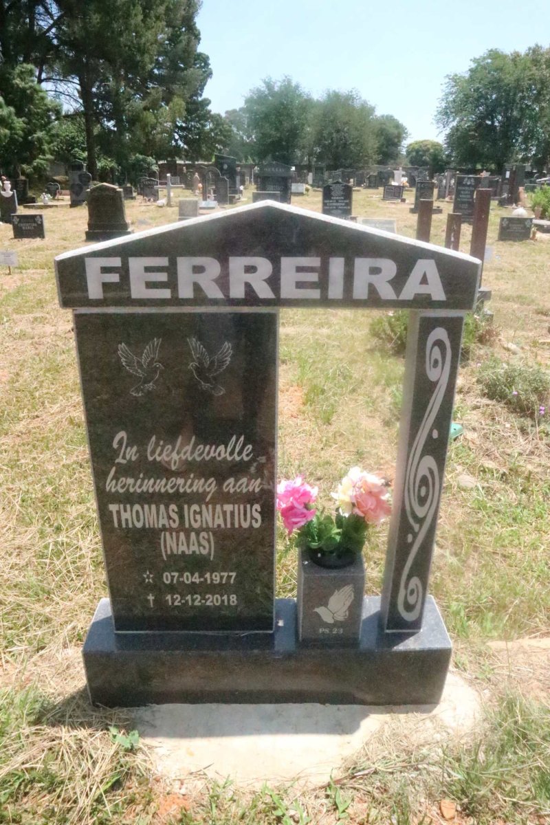 FERREIRA Thomas Ignatius 1977-2018
