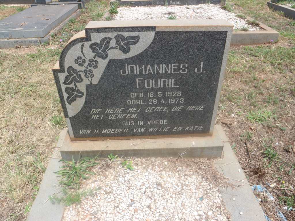 FOURIE Johannes J. 1928-1973