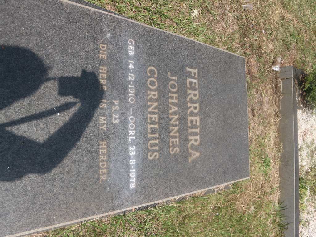 FERREIRA Johannes Cornelius 1910-1978