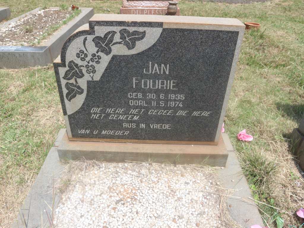FOURIE Jan 1935-1974