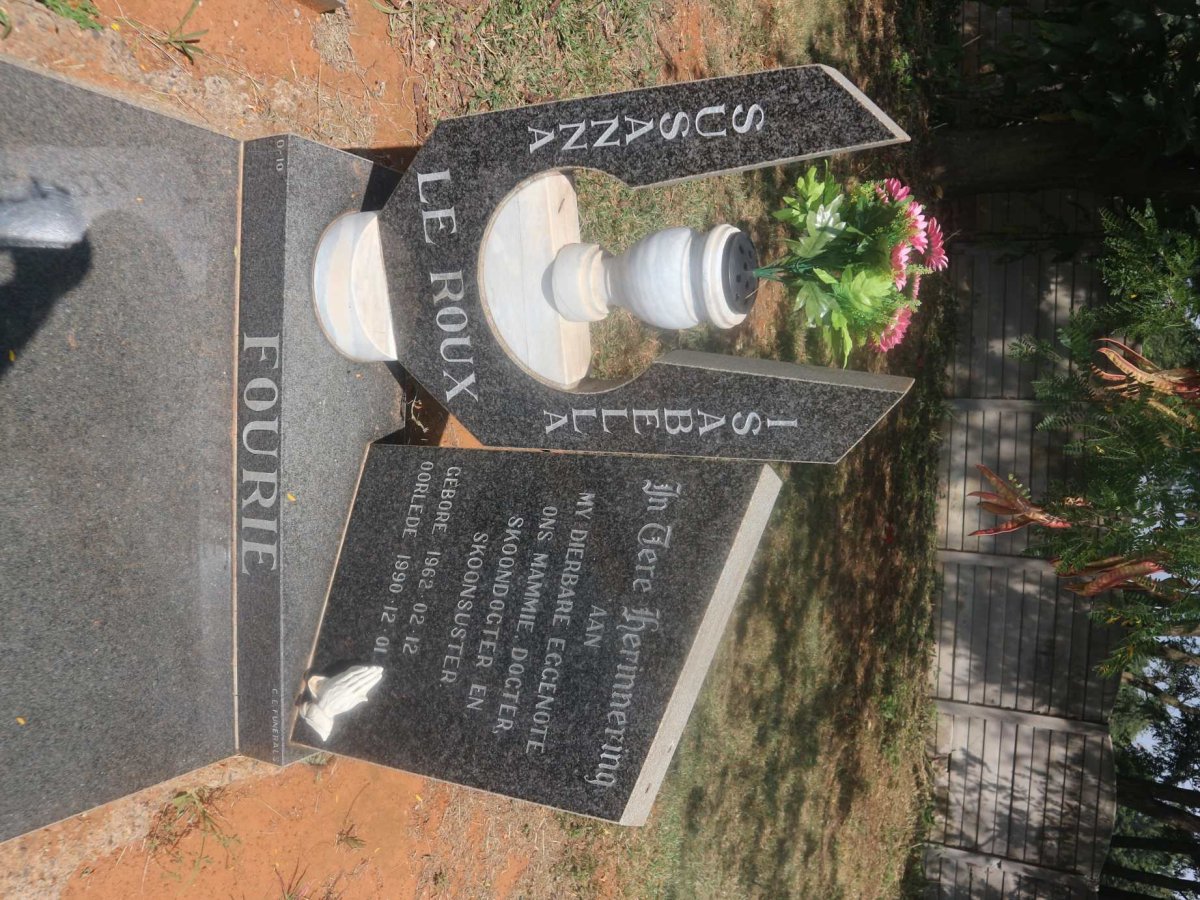 FOURIE Susanna Isabella nee LE ROUX 1962-1990