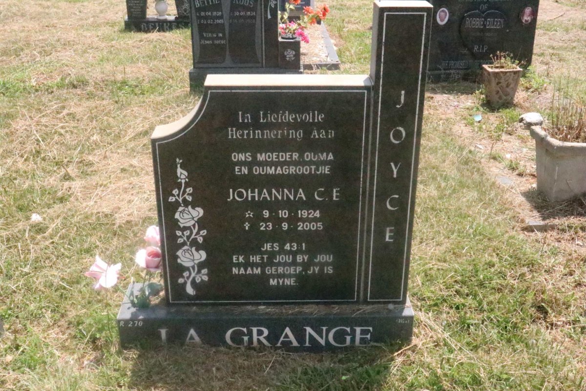GRANGE Johanna C.E., la 1924-2005