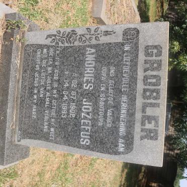 GROBLER Andries Jozefus 1902-1993
