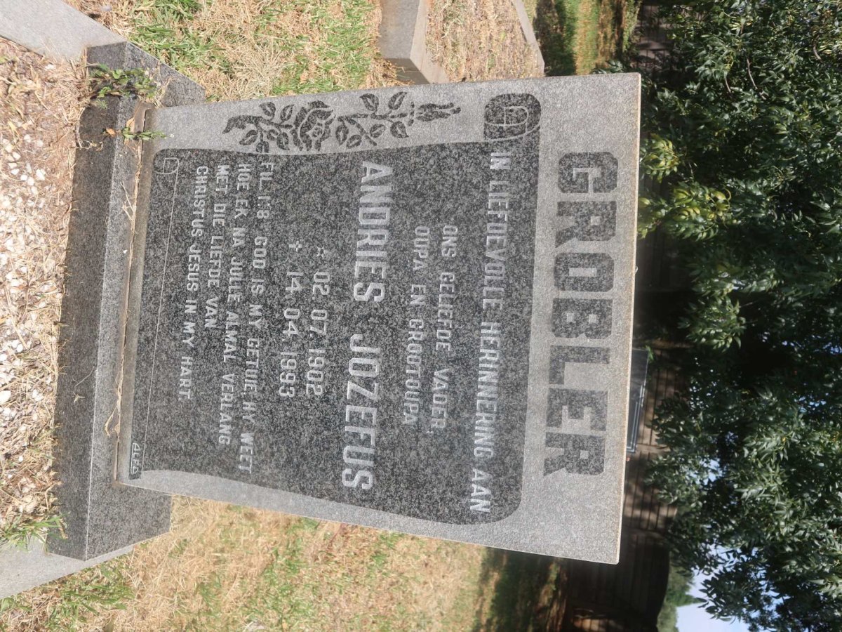 GROBLER Andries Jozefus 1902-1993