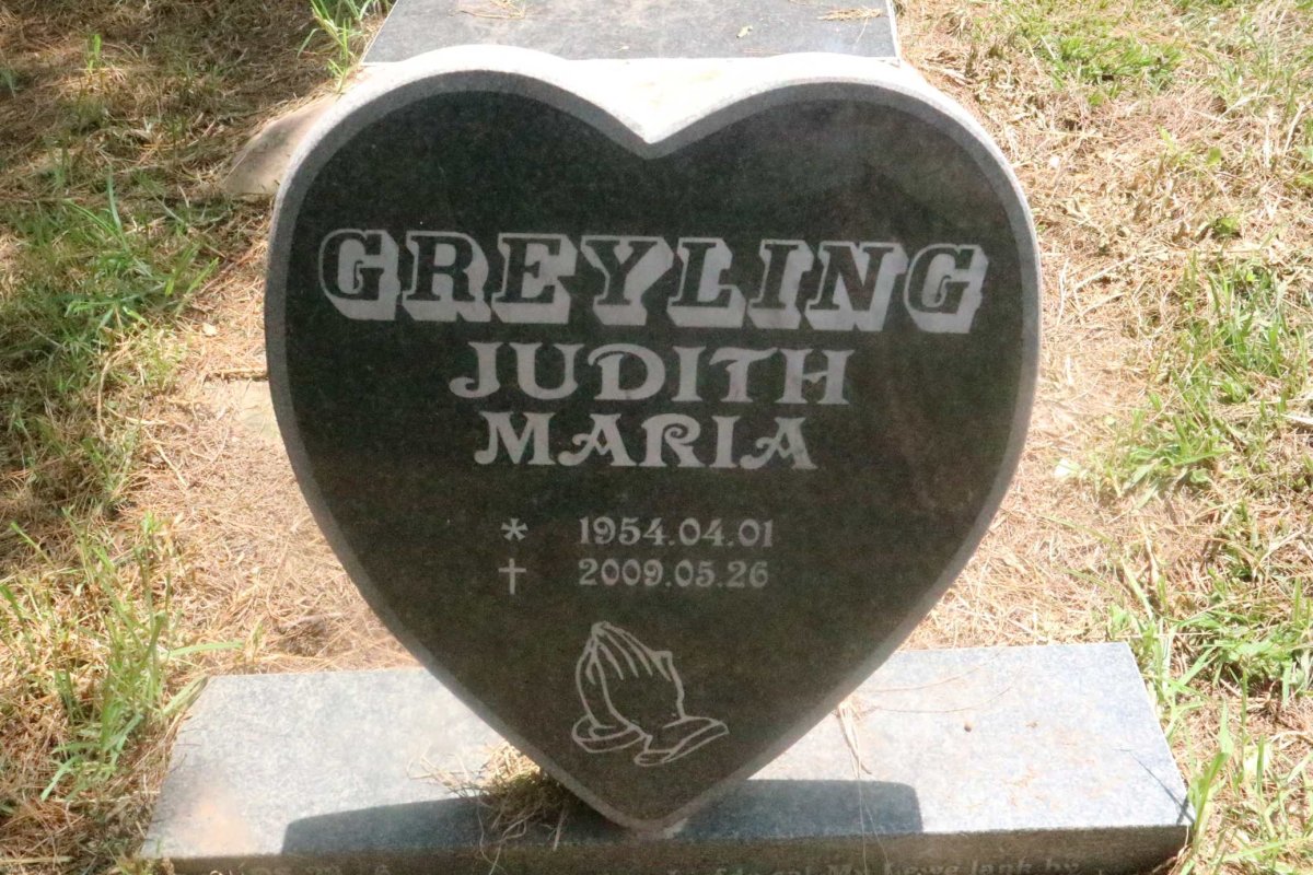 GREYLING Judith Maria 1954-2009