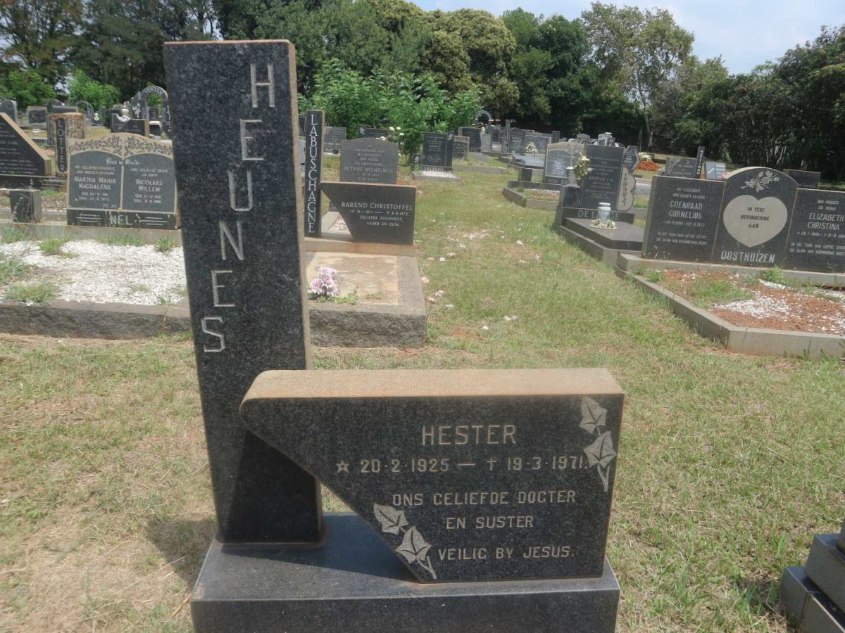 HEUNES Hester 1925-1971