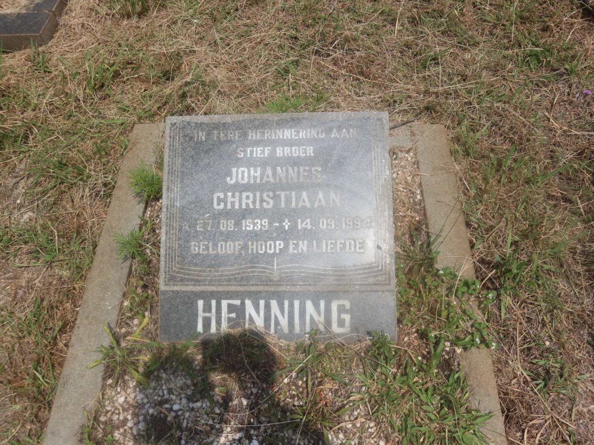 HENNING Johannes Christiaan 1939-1994