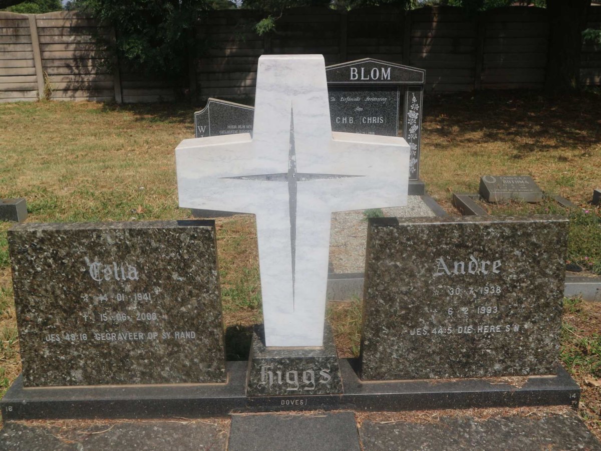 HIGGS Andre 1938-1993 &amp; Celia 1941-2008
