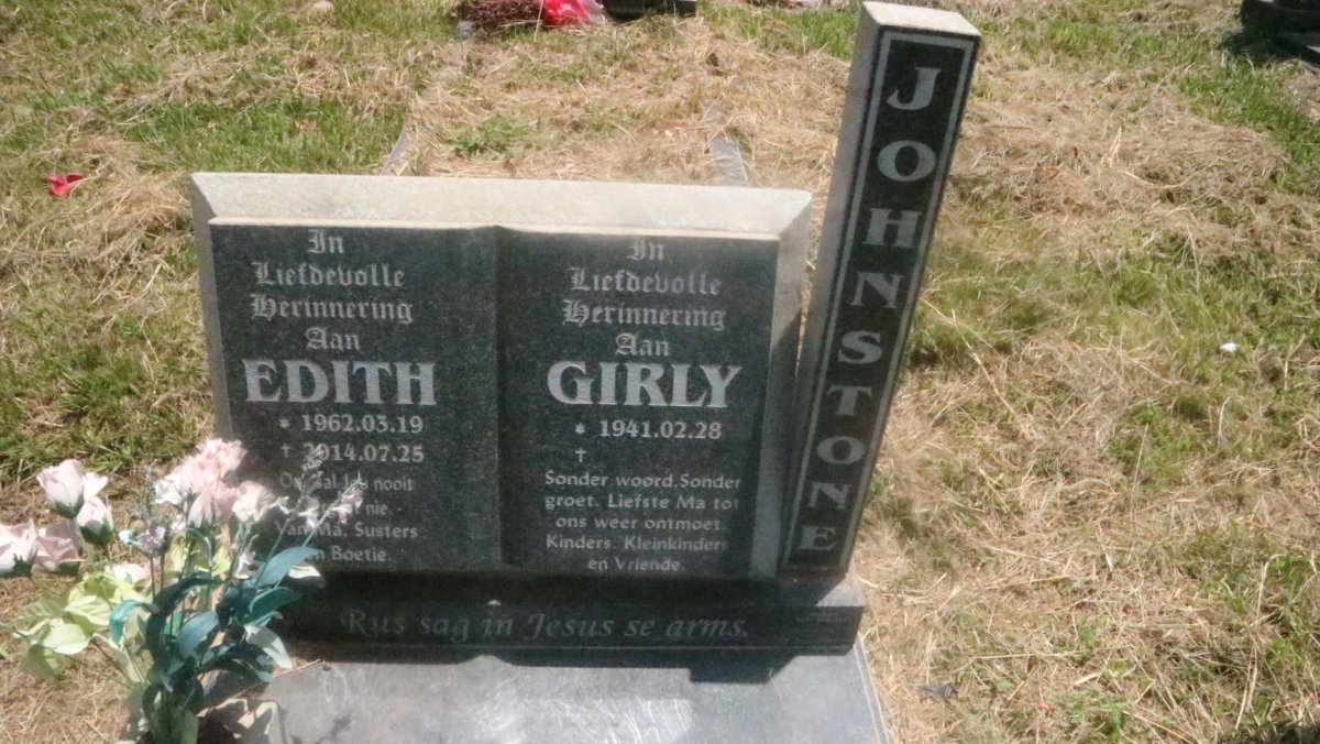 JOHNSTONE Girly 1941- ::  JOHNSTONE Edith 1962-2014