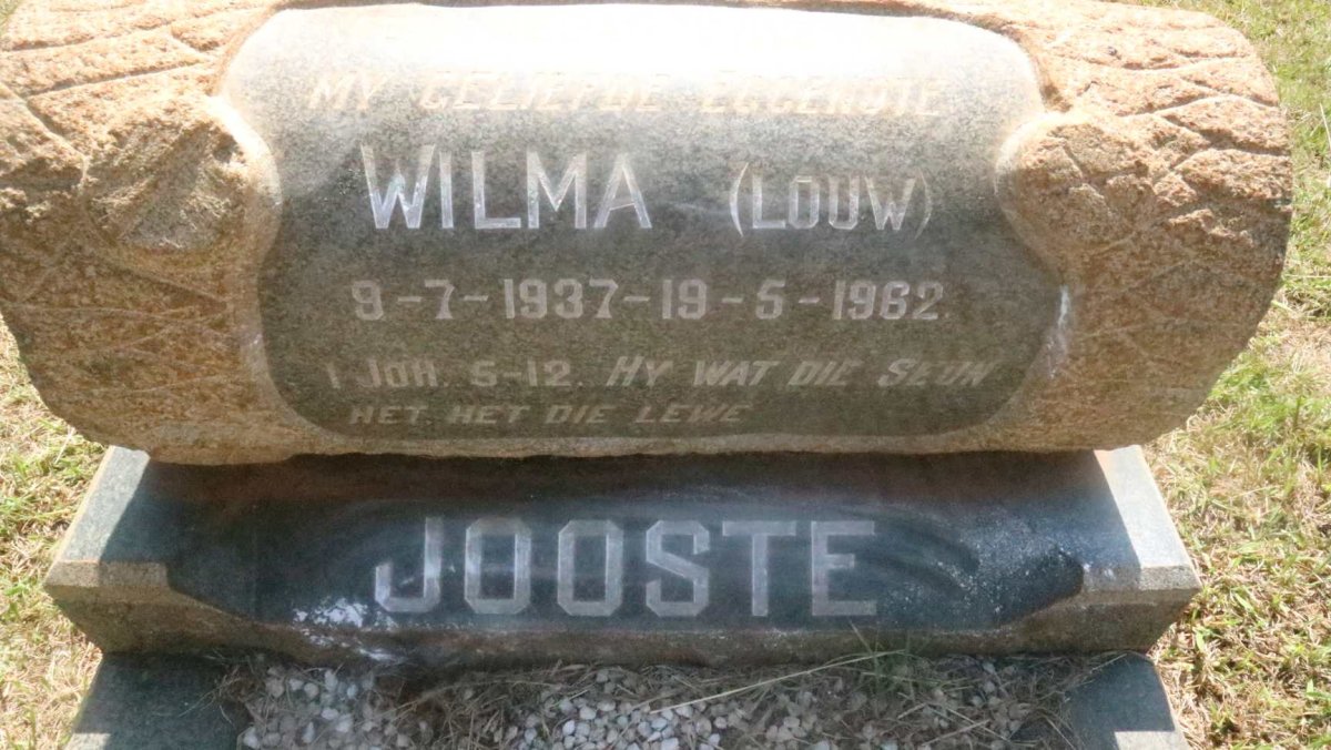 JOOSTE Wilma nee LOUW 1937-1962