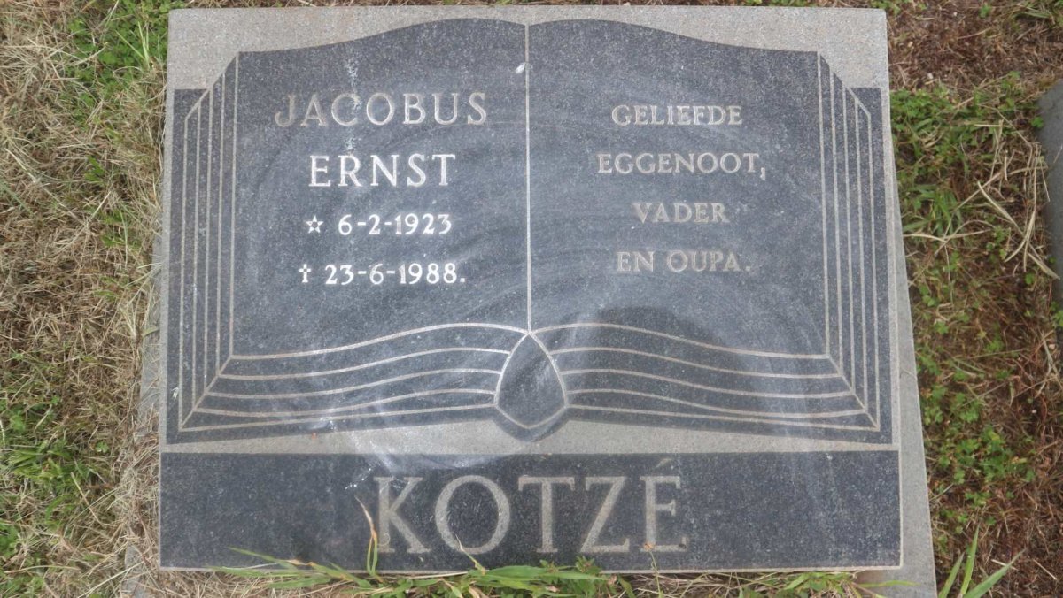 KOTZÉ Jacobus Ernst 1923-1988
