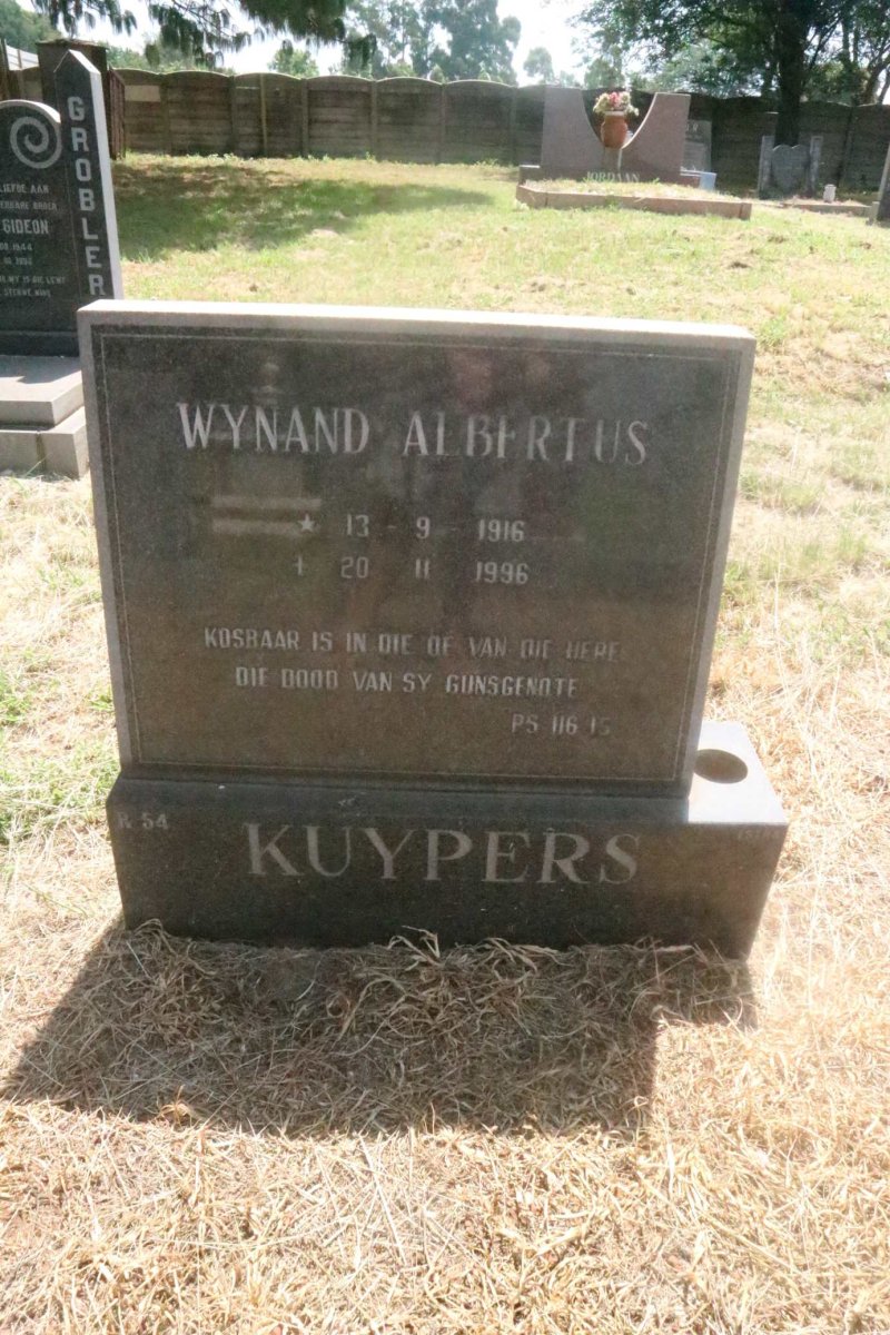 KUYPERS Wynand Albertus 1916-1996