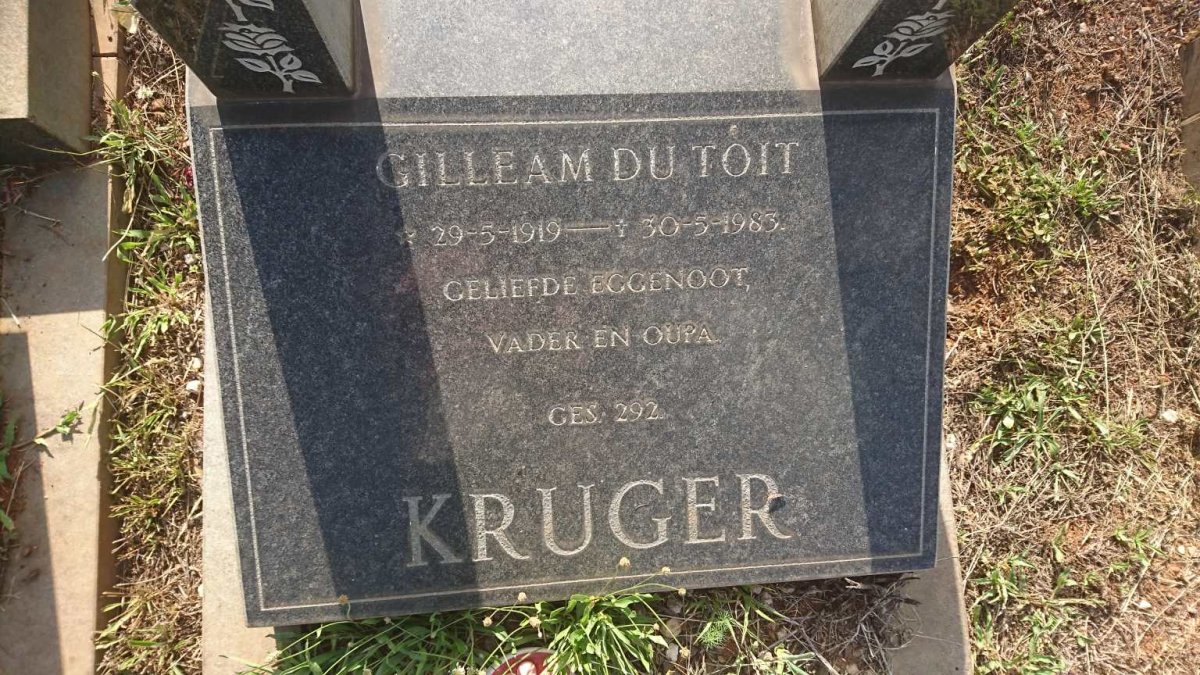 KRUGER Gilleam du Toit 1919-1983