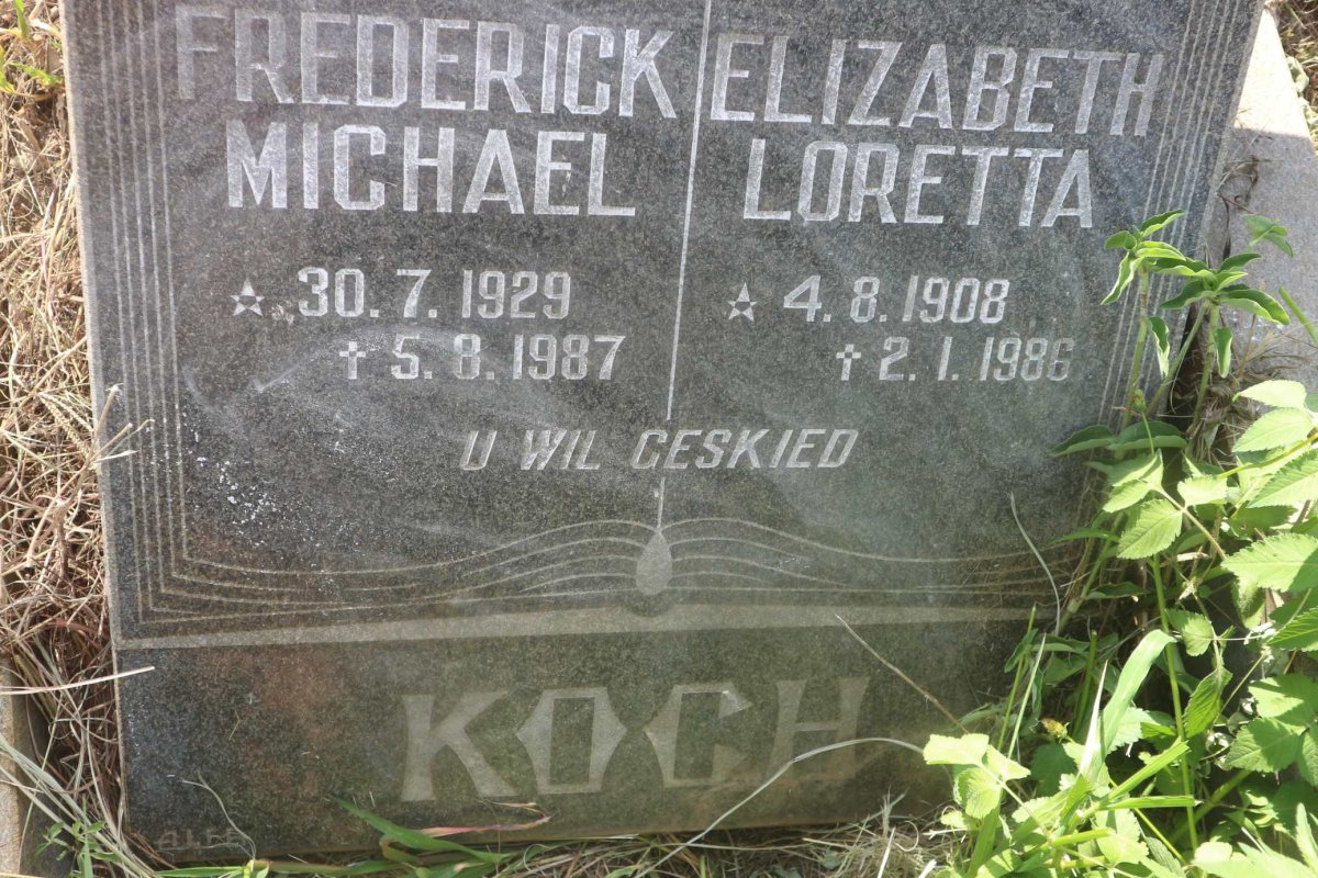 KOCH Elizabeth Loretta 1908-1986 :: KOCH Frederick Michael 1929-1987