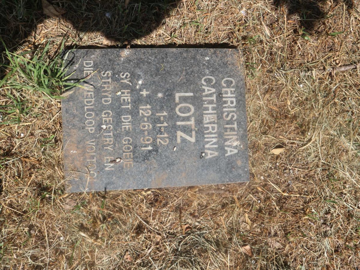 LOTZ Christina Catharina 1912-1991