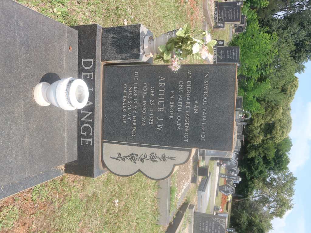 LANGE Arthur J.W., de  1928-1973