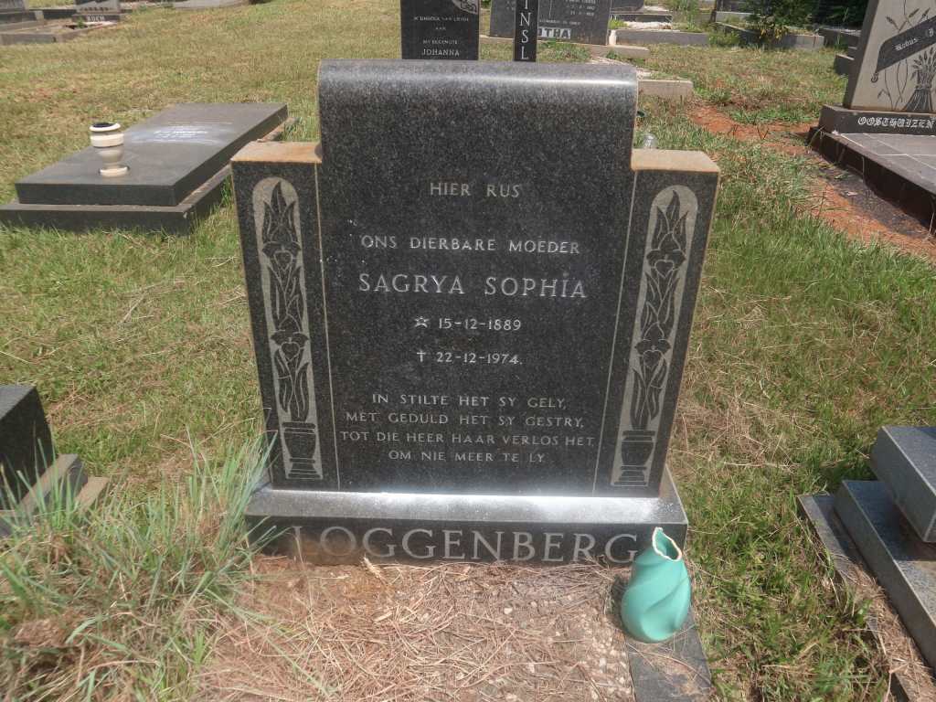 LOGGENBERG Sagrya Sophia 1889-1974